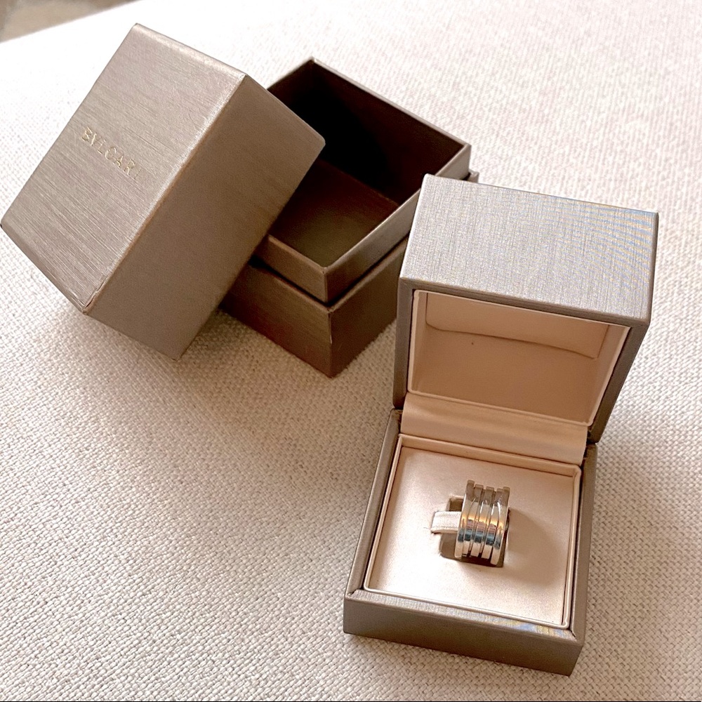 Bvlgari BZERO1 4 bands white gold ring size 50